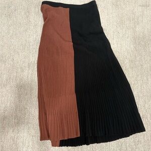 Aldo Martins Black and Brown A-Line Skirt
